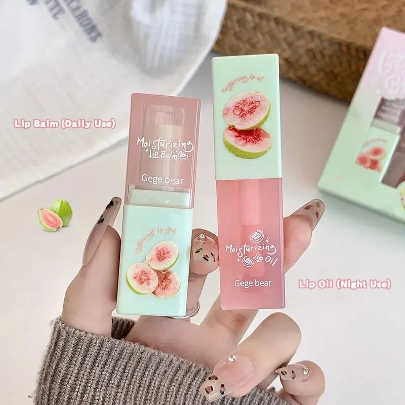 Coffret cadeau de cosmétiques « Gege Bear » (ensemble de cosmétiques de peinture transparente rouge à lèvres et brillant à lèvres hydratants fruités) — image 5