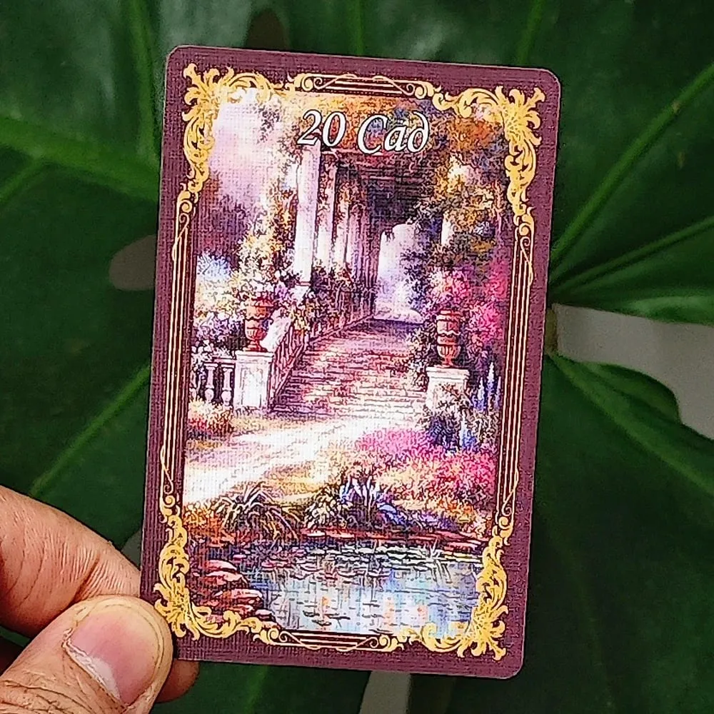 9*6cm in Russische taal klassieke realistische Lenormand-dek 40 stuks middeleeuwse klassiekers Lenormand-kaarten — image 2