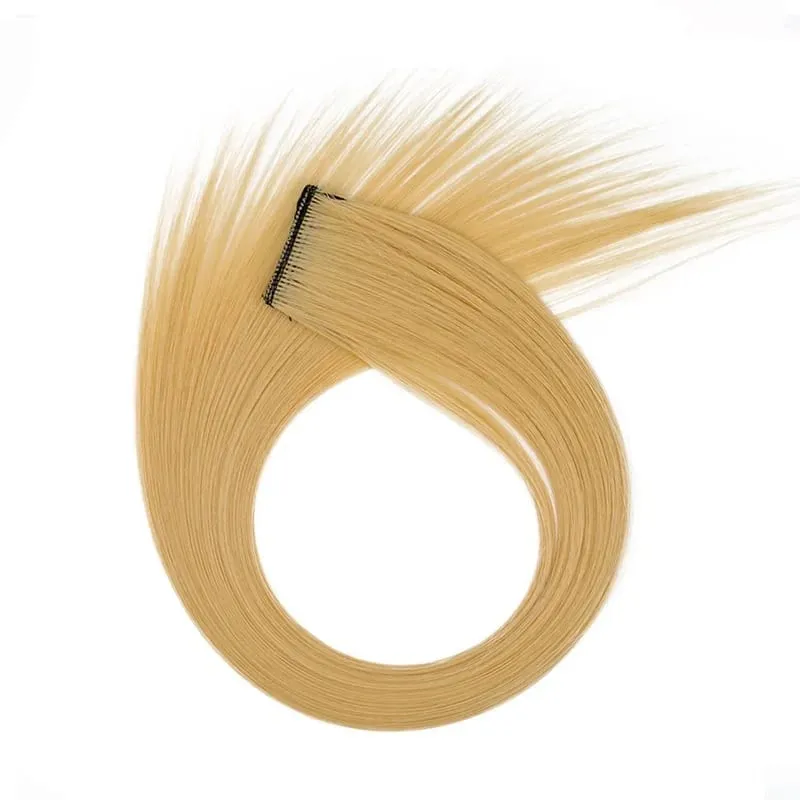 Clip sintetica lunga dritta da 22 pollici nelle estensioni dei capelli Posticci ad alta temperatura Colori arcobaleno Accessori per capelli per le donne — image 26