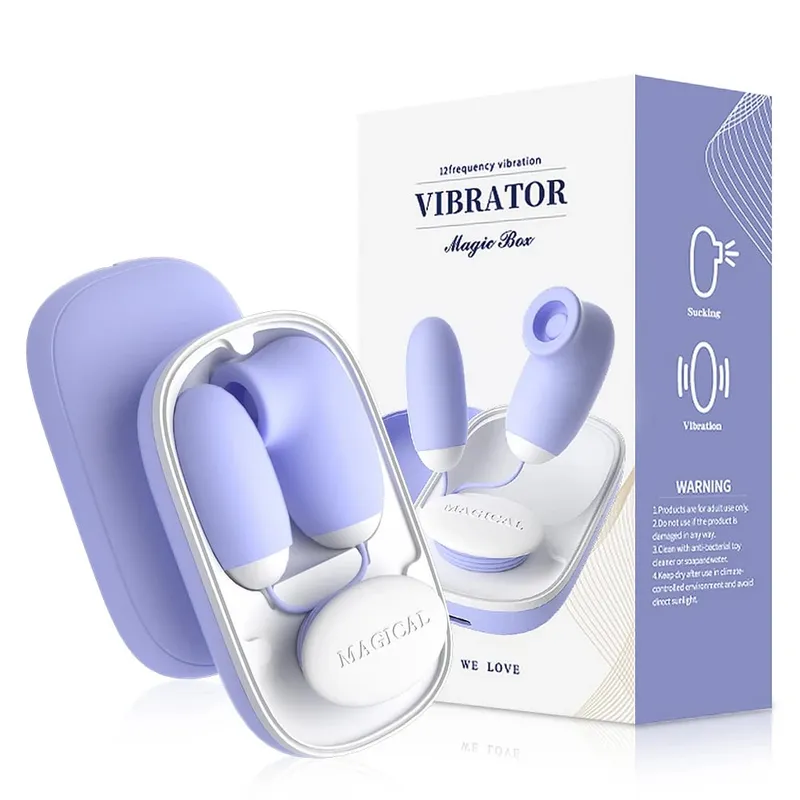 Magic Box klitorální sací vibrátor s vibračním vajíčkem G bodový stimulátor odsávání bradavek 12rychlostní vaginální kuličkové sexuální hračky pro ženy