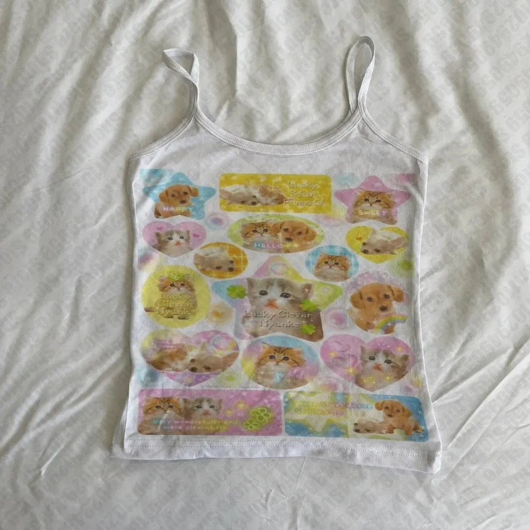Vêtements gothiques des années 90 Y2k, chemise imprimée Emo Punk, Camisole graphique, Top Grunge, haut court Vintage pour femmes, Corset, t-shirts pour bébés, débardeur — image 2