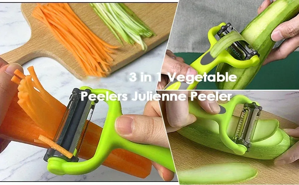 Pelapatate multifunzionale 3 in 1 per frutta e verdura, grattugia e trituratore: l'utensile da cucina definitivo Accessori da cucina — image 8