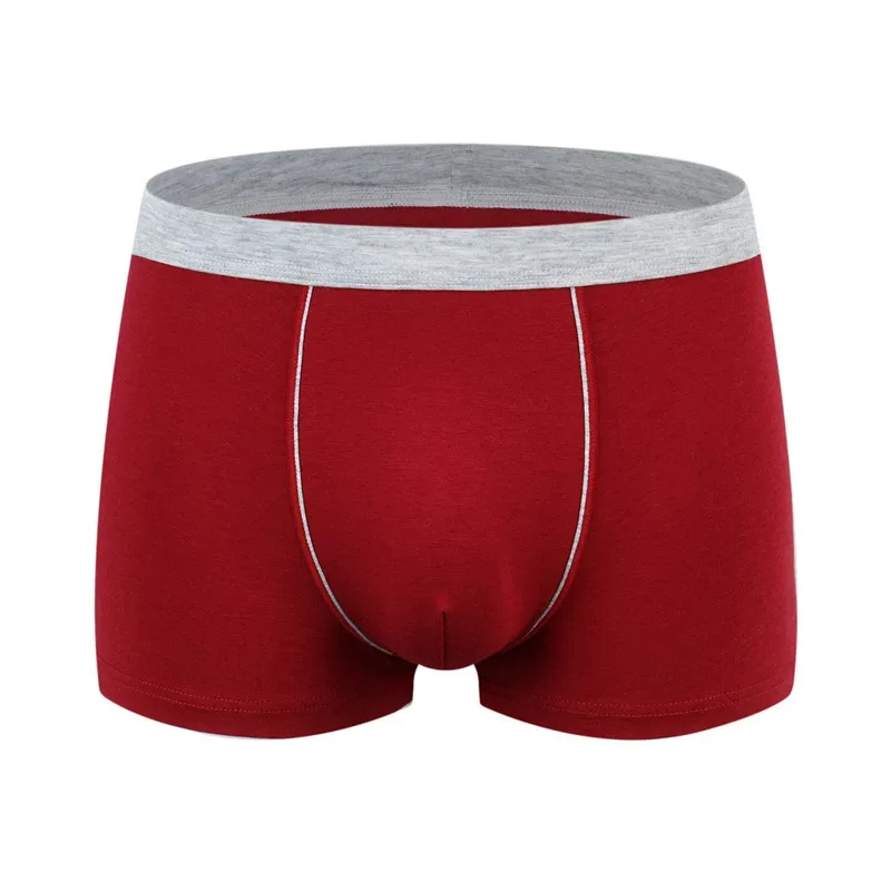 Stor storlek Sömlösa underkläder Herr Boxershorts i massiv bomull Herrtrosor Andas Boxers Herrpaket Kalsonger Man — image 22