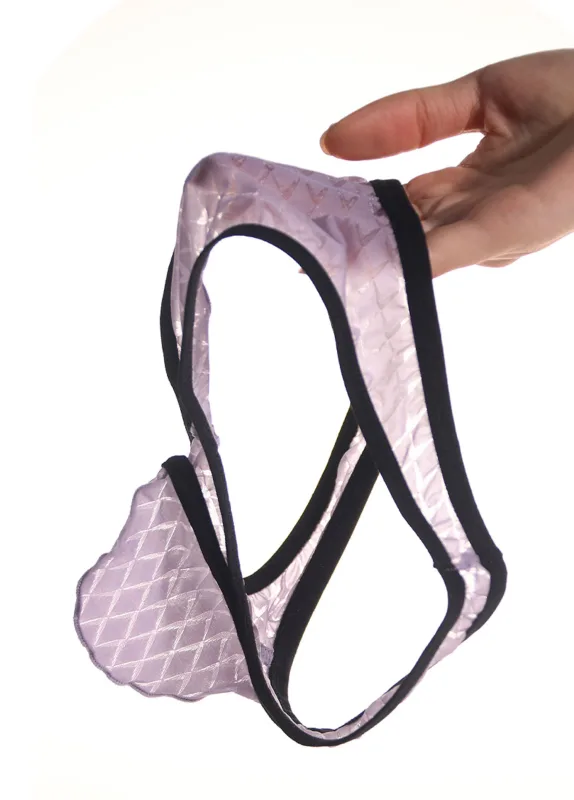 Men's Underwear Sexy Low Waisted Comfortable Triangle Pants Ice Silk Mesh Transparent Briefs — image 7
