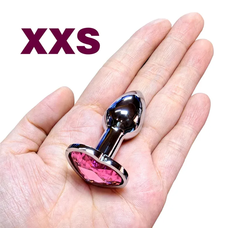Hjertebase Mini Glat Metal Anal Plug Begynder Butt Plug Onani Stimulator Værktøj Sex Massager Voksen Sexlegetøj Til Mand Kvinder — image 8