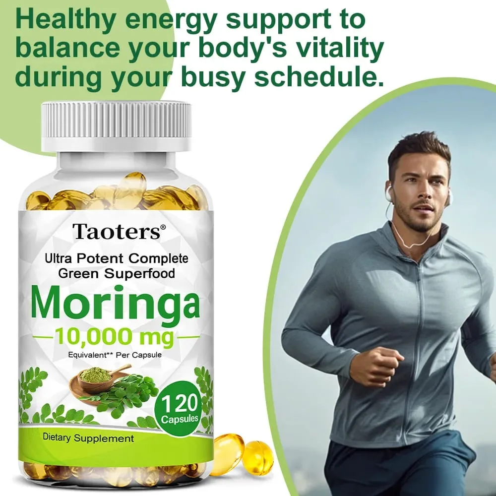 Kapsułki Moringa 1000 mg - na układ odpornościowy Energia i metabolizm Przeciwutleniacz wspomaga zdrowie układu trawiennego i mózgu — image 5