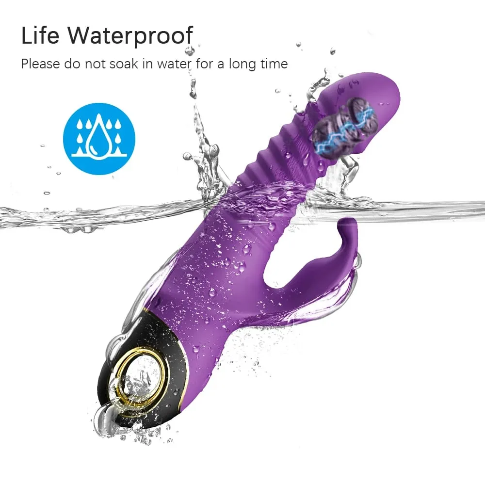 9 โหมดอัตโนมัติ Telescopic Rabbit Vibrator สำหรับผู้หญิง G Spot Clitoral Stimulator หญิง Masturbator ของเล่นสำหรับผู้ใหญ่ — image 4