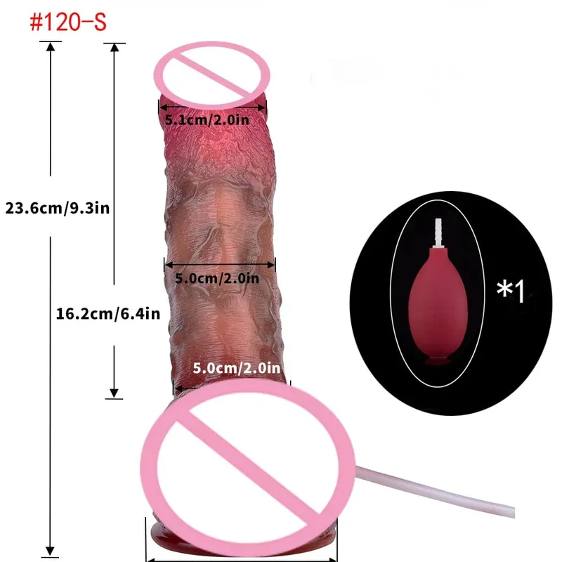 Lebensechte Squirting Penis Silikon Ejakulation Großer realistischer Dildo mit Sucker Skin Touch Anal Sexspielzeug für Frauen — image 21