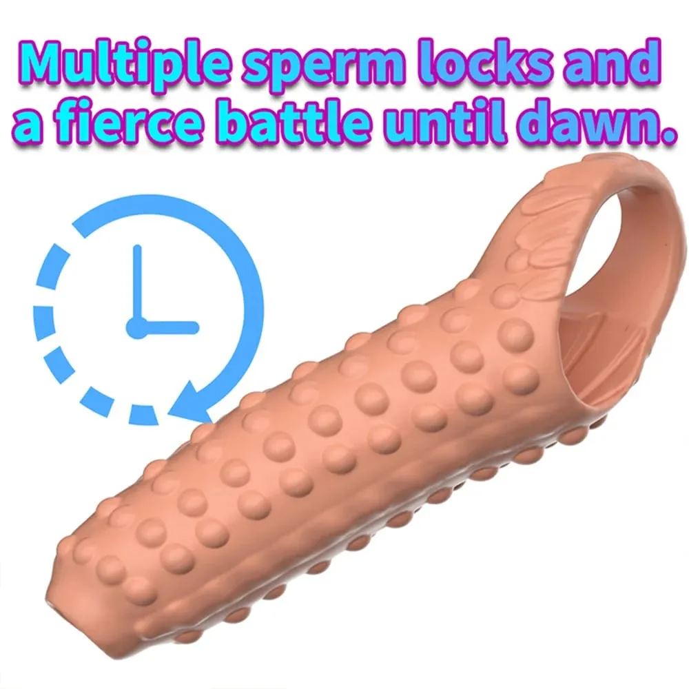 Silicone Penis Cock Rings Reusable Men Penis Sleeve Delay Ejaculation Penis Magnify Condoms Dick Sleeve Enlargement Sex Toys 18+ — image 3