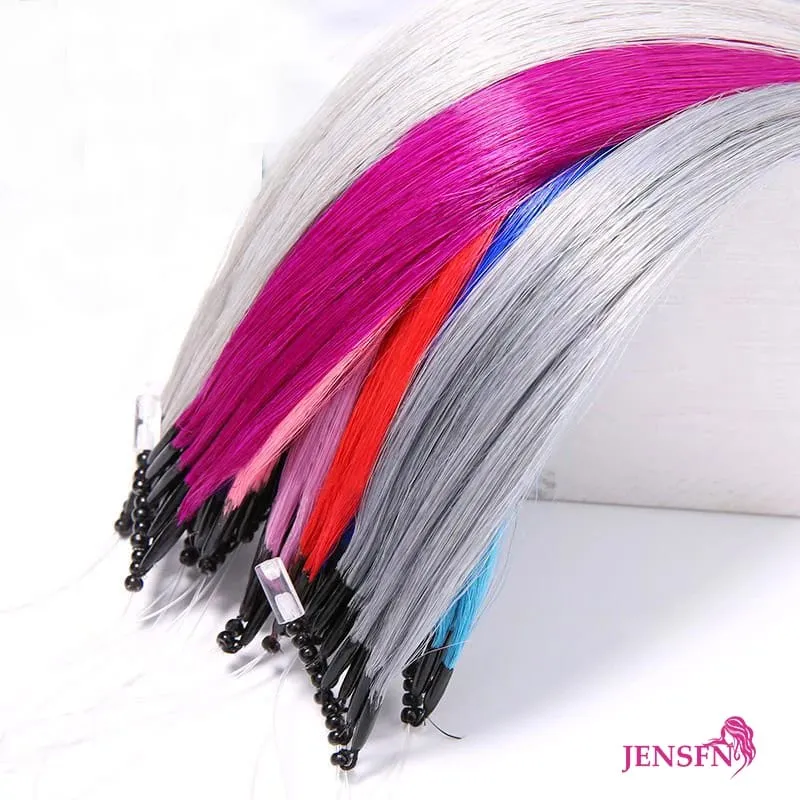 8D Natural Hair Extensions Human Hair 10pcs 0.5g/s Micro Ring 18Inch Micro Link Hair Loop Extension For Women variety of color — image 6