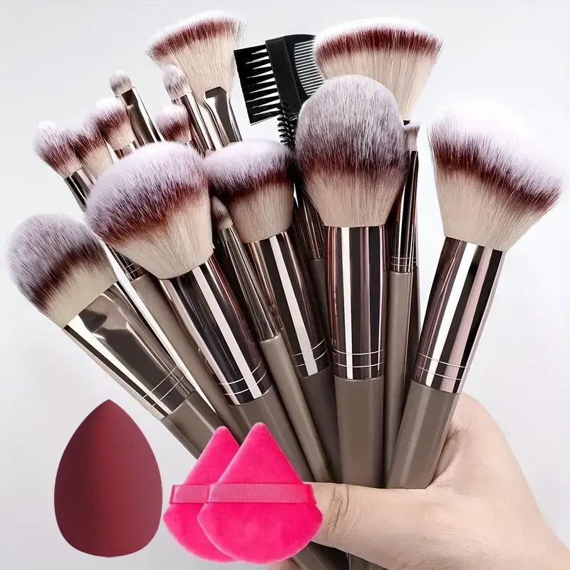 Set di pennelli per trucco da 20 pezzi Professionale Dettagli super morbidi Blush evidenziatore Fondotinta correttore Pennello per ombretto Strumento di bellezza per donna — image 1