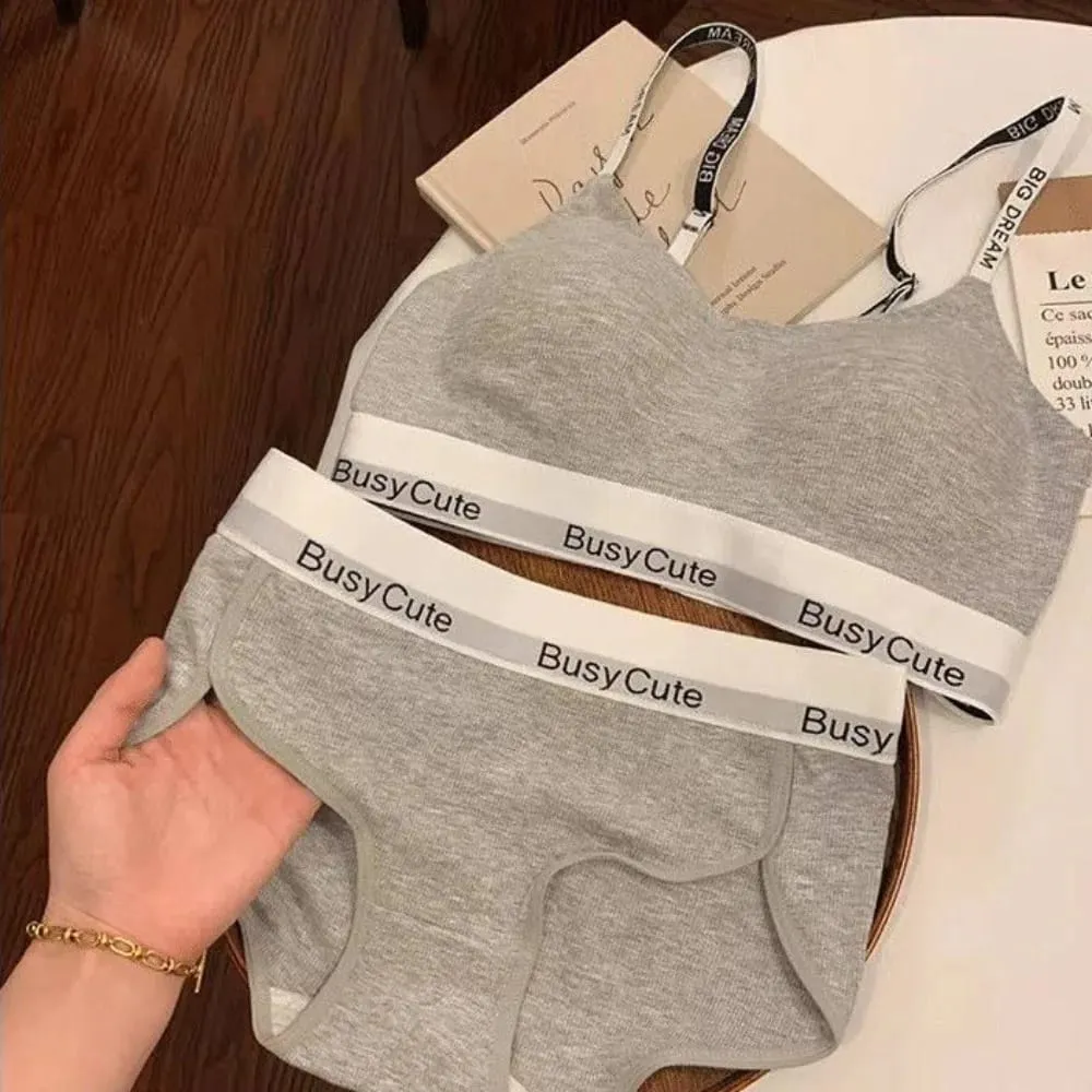 2026 Nová sada bezešvých podprsenek Letter Wireless Comfort Support Small Bust Lift Anti-Sag Daily Sport Women Spodní prádlo Spodní prádlo 32-38ABC — image 2