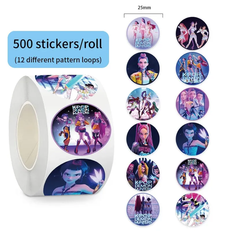 ใหม่ 500pcsRoll อะนิเมะยอดนิยม KPop สติกเกอร์ Tiger Theme DIY กันน้ำสำหรับสมุดภาพโทรศัพท์สเก็ตบอร์ดแล็ปท็อป Decor — image 8
