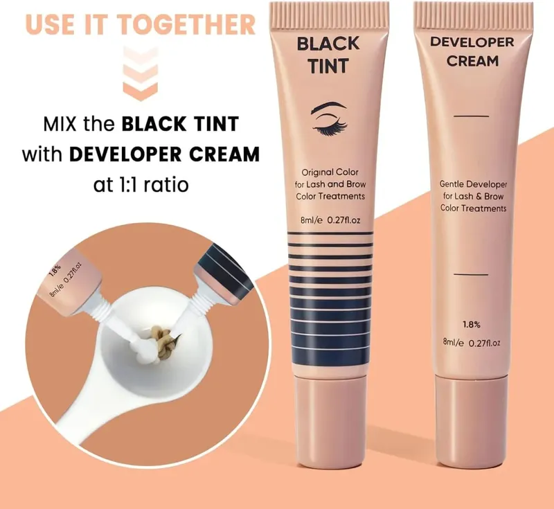 Lomansa ใหม่ Lash สี Kit Eyelash Eyebrow Dye Tint Kit Brow Enhancer มาสคาร่า Lift Tinting Tattoo Eyes แต่งหน้าเครื่องมือ — image 5