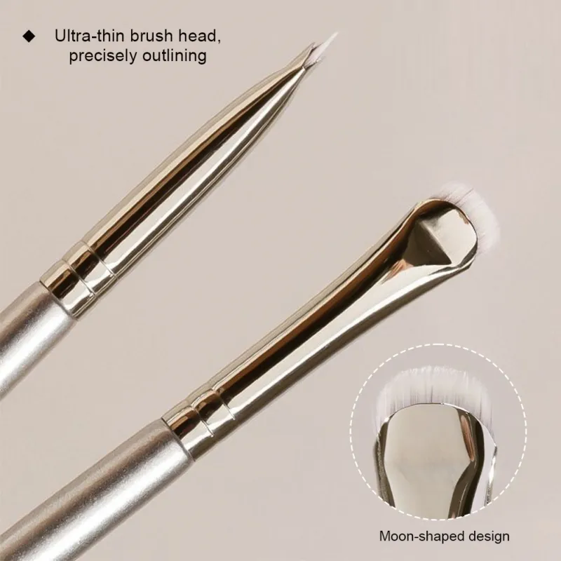 2ks zakřivené štětce na make-up na oční linky Precision Soft Eyeshadow Smudge Tool Sharp Thin Small Eye Cosmetic brushes for Precision Eye — image 5