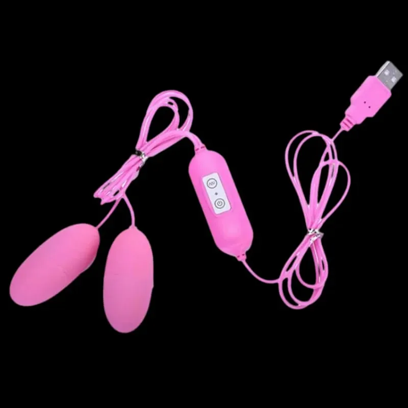 Động Cơ kép Viên Đạn Máy Rung Trứng Rung USB Sạc Âm Vật Máy Kích Thích Massage Đa Tốc Độ Khoái Cảm Đồ Chơi Tình Dục — image 6