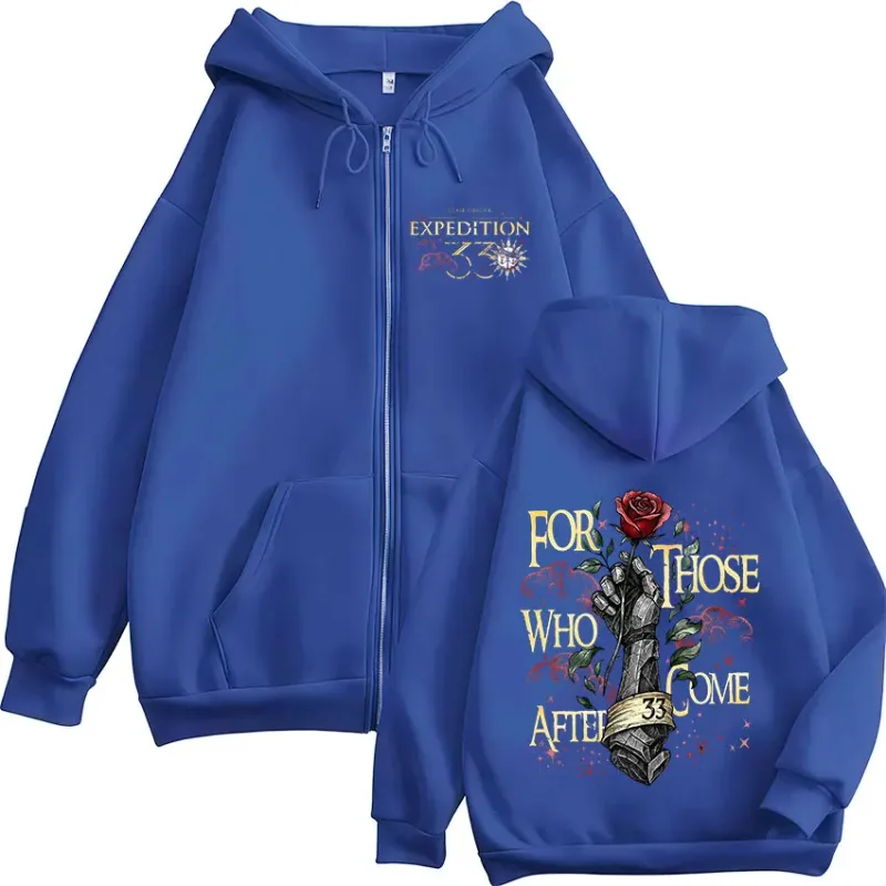 Game Clair Obscur Expedition 33 for Those Who Come After Zipper Hoodies Men's Clothing Fashion Zip Up Sweatshirts Jacket Coats — image 5