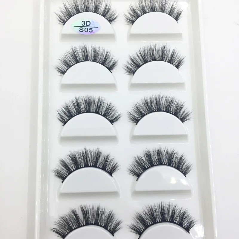 Přírodní 3D norkové umělé řasy Měkké jemné nadýchané oči umělé řasy make-up řas krása kočka Cilios 5 párů 15 stylů — image 22