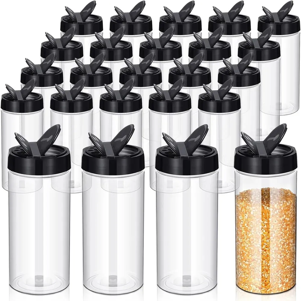 400 ml gennemsigtige plastik krydderedåser med rysterlåg Krydderibeholdere til køkken og grill — image 7