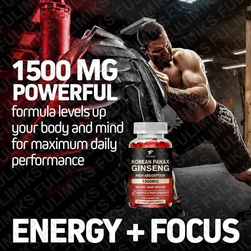 Panax Ginseng 15 000 mg - อาหารเสริมโสมแดงเกาหลีสำหรับผู้ชาย - ความแข็งแกร่งเป็นพิเศษ - เน้นพลังงาน ผลผลิตและประสิทธิภาพ — image 3