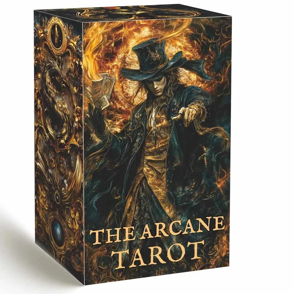 78-teiliges Magic Arcana Tarot-Deck, 13 x 8 cm, traditionelles Spiel, inneres Feuer freischalten, inklusive Papieranleitung, Kartenspiel-Set