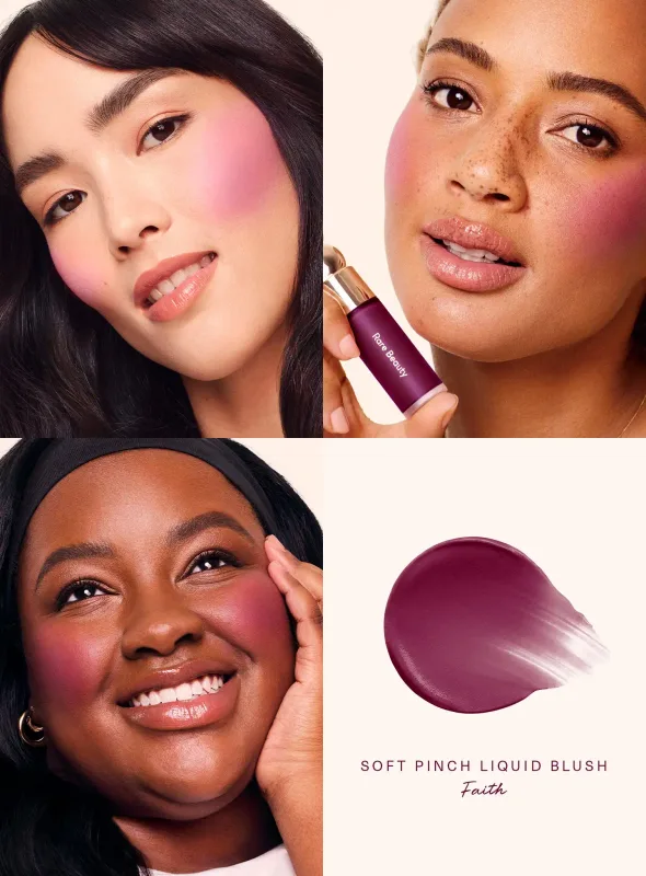 Rare Beauty New Liquid Blush and Liquid Luminizer Bundle Set Enchant Enlighten Hightlighter Happy Joy Lucky Love Hope Blush Gift — image 6