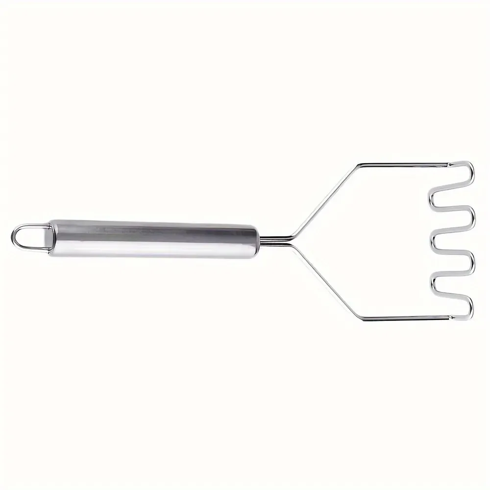 1pc Stainless Steel Wave Potato Masher - Ideal for Kitchen Vegetable and Fruit Puree - Kitchen Essentials Durable Kitchenware — image 3