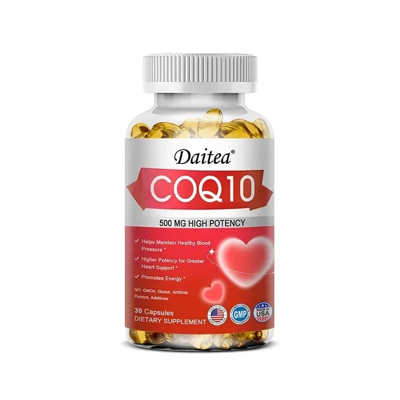Coenzyme Q10 Capsules High Concentration Vegetarian Supports Blood Circulation Stress Health and Physical Energy Antioxidant — image 8