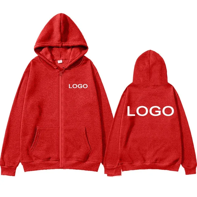 Customized Printed Zipper Hoodies Men Fashion Long Sleeve Zipper Up Sweatshirts Women Casual Personality Hoody Pullover Sudadera — image 7