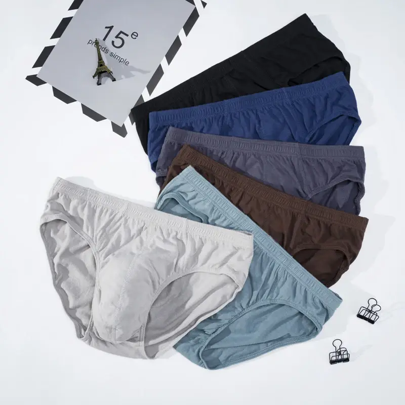 4 Pcs/Lot Men's 100% Cotton Breathable Briefs Comfortable Male Underwear Lingerie Panties Underpants Plue Size Xl -5Xl — image 3
