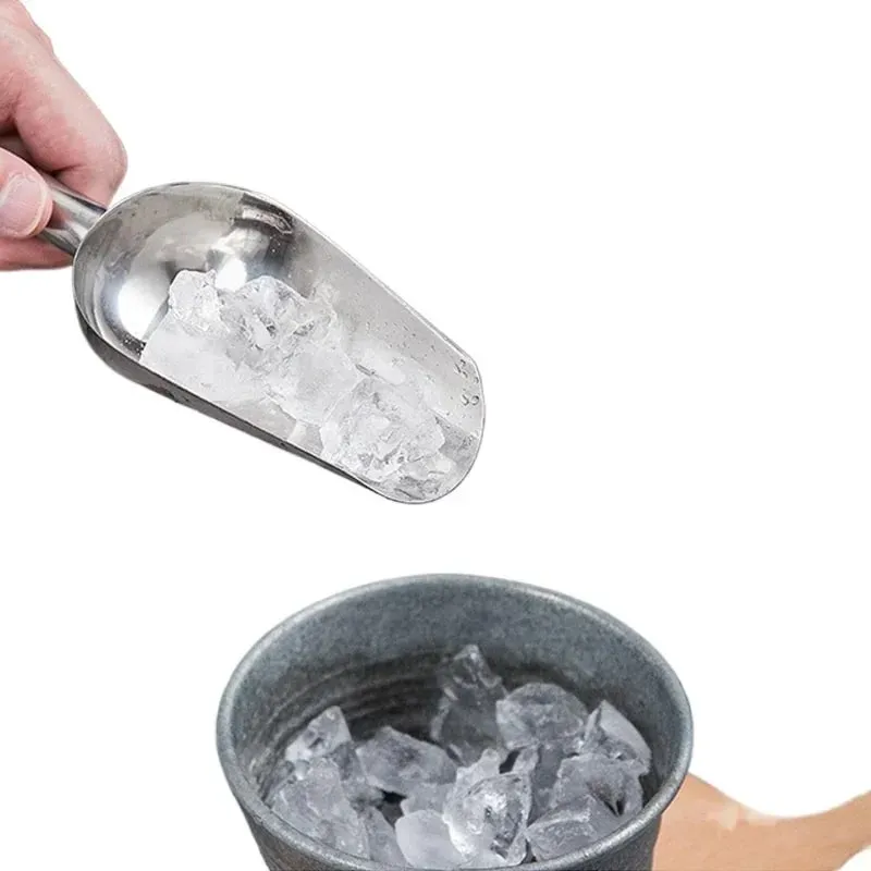 Keluli Tahan Karat Ais Kiub Scoop Bar Bufet Dapur Pesta Rempah Gula-gula Tepung Kacang Sudu Sudu Barang Kering Sudut Aksesori Dapur — image 3
