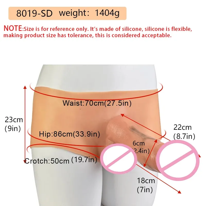 Strapon silikon seluar dildo seperti hidup boleh pakai pepejal zakar besar mainan seks untuk wanita seks pasangan lesbian — image 9