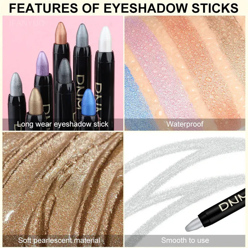 16 สี Pearlescent อายไลเนอร์อายแชโดว์ดินสอสี Glitter กันน้ำยาวนาน Shimmer Eye แต่งหน้า Non-smudge อายไลเนอร์ — image 5