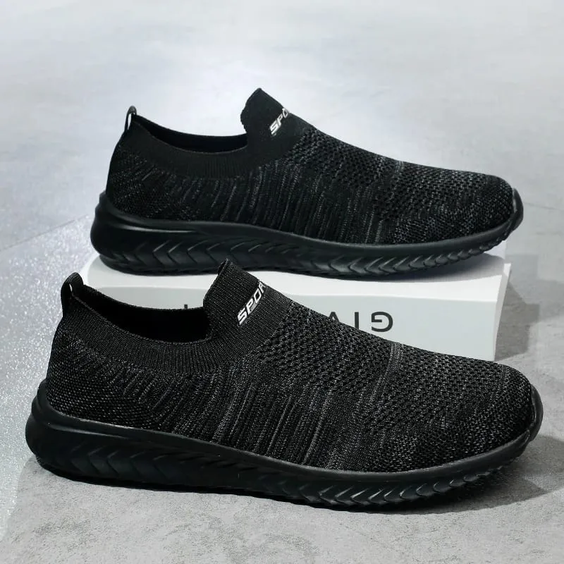 Uomini Vulcanize Scarpe Maglia Scarpe Da Uomo Leggere E Comode Scarpe Da Ginnastica da uomo 2025 Moda Autunno Slip on Appartamenti Scarpe Mocassini Maschili — image 12