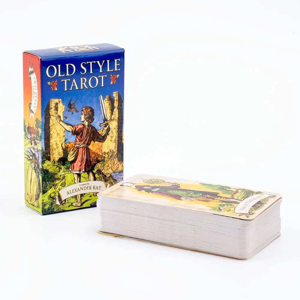 สไตล์เก่า Tarot 79 ดาดฟ้า Oracle ภาษาอังกฤษ Visions Divination Edition Board เล่นเกมสำหรับ Fortune Telling 10.3*6 ซม. — image 2