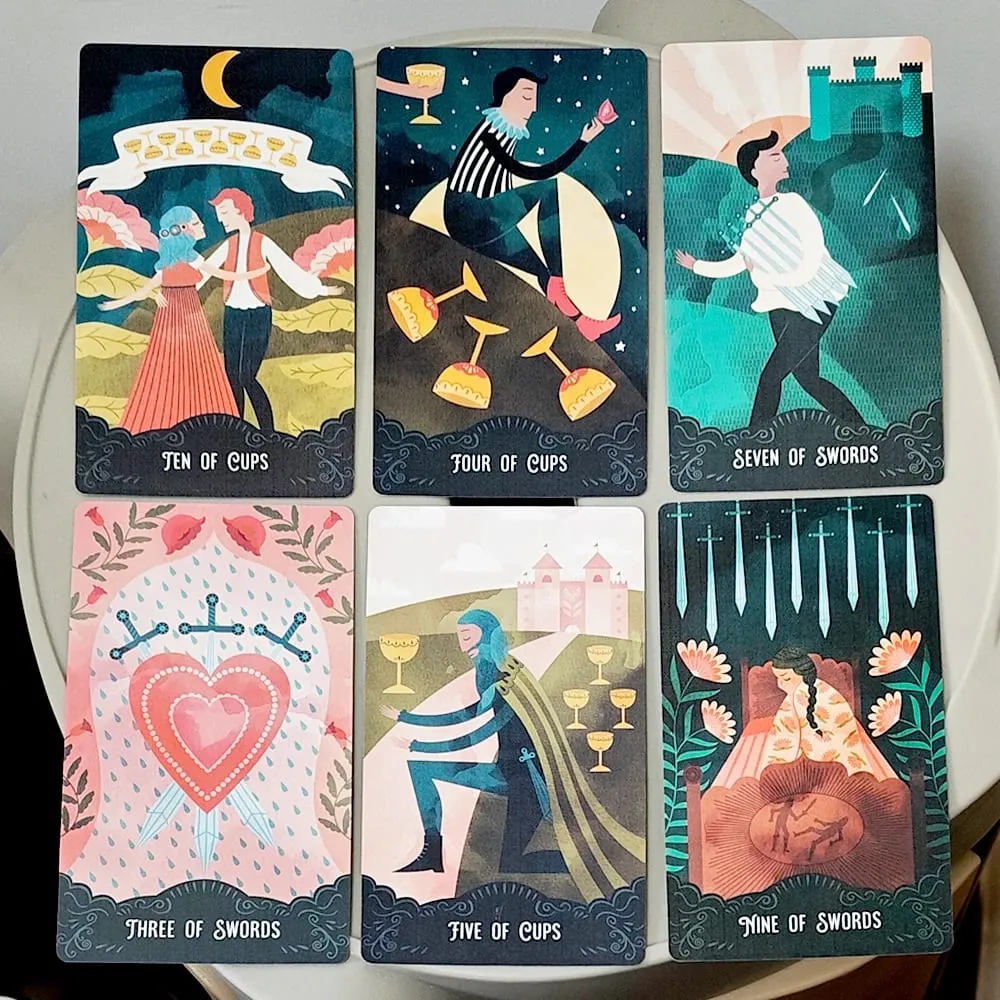 Star Maiden Tarot Deck 78-Karten-Deck Ästhetische himmlische göttliche Tarotkarten in zweiteiliger starrer Box 12 * 7 cm Doppelt geprägt — image 3