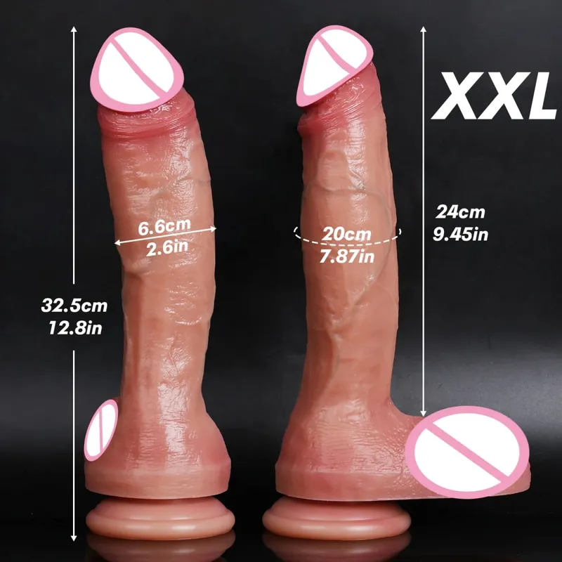Vibrador realista pênis macio duplo silicone vibradores vaginal e anal masturbador pau grande para mulher masturbação adulto brinquedo sexual 18 + — image 8