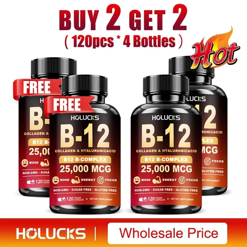 Suplemen Vitamin B12 Kompleks Manfaat Fungsi Otak & Jantung Mendukung Metabolisme Pembelajaran Memori Membantu Meningkatkan Energi Alami — image 12