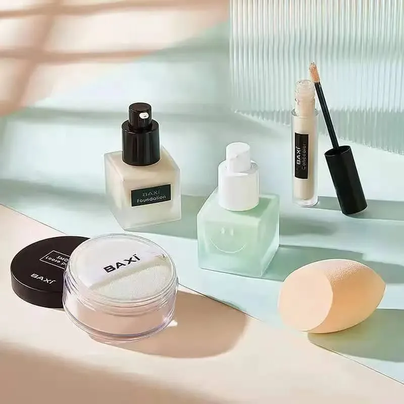 Foundation Rias Wajah Concealer Stik Concealer Cair Contouring Foundation Penutup Jerawat Bintik-bintik Bekas Luka Kontrol Minyak Alami — image 7