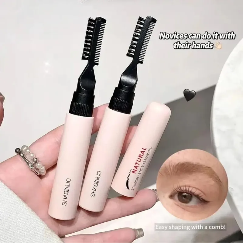 ダブルヘッド眉毛ジェルスタイリング液体固定ゲル防水汗防止眉毛修復メイクジェル眉毛用 — image 2