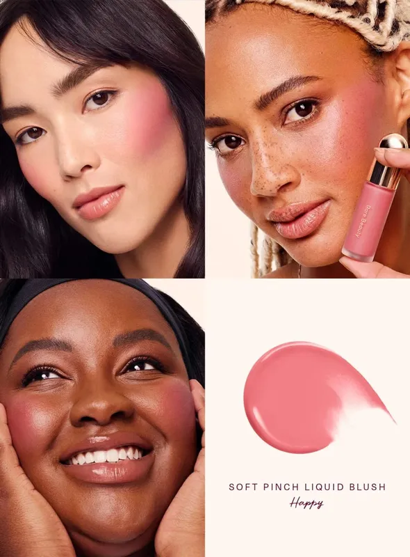 Rare Beauty Melting Cream Blush Makeup Matte Pearlescent Texture Glitter Blush Highlighter Bright Nourish Moisturize Lip Gloss — image 12