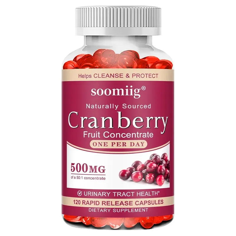 Kapsul Cranberi Organik - Kaya dengan Vitamin C Menyokong Saluran Kencing dan Kesihatan Pundi Kencing Menggalakkan Detoksifikasi Pembersihan