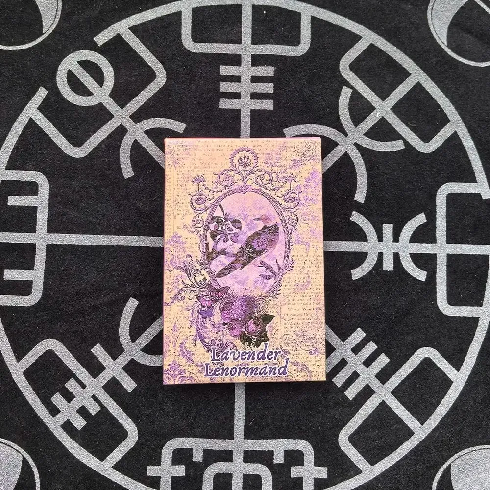 Lavender Lenormand Deck - 9*6cm 36 Cards with Vintage Botanical Illustrations Shabby Chic Purple Aesthetic Tarot Alternative — image 5