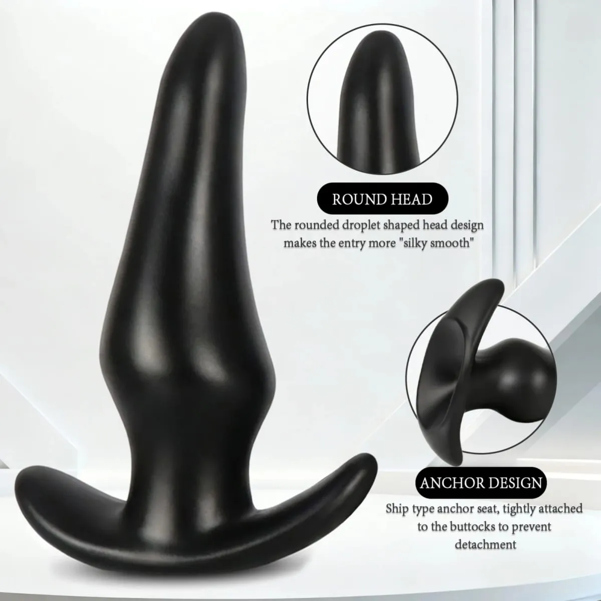 3 Ukuran Berbeda Sumbat Anal Silikon Lembut Sumbat Bokong Anal Stimulator Mainan Seks Dewasa untuk Wanita Gay Pemijat Prostat Pelatih Anal — image 3
