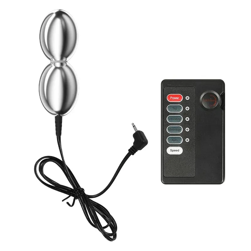 SM Elektrische Schock Doppel Kugeln Anal Butt Plug Prostata Massager E-stim Sex Spielzeug Für Männer Homosexuell Frauen Vagina stimulation Ass Dilatator — image 7