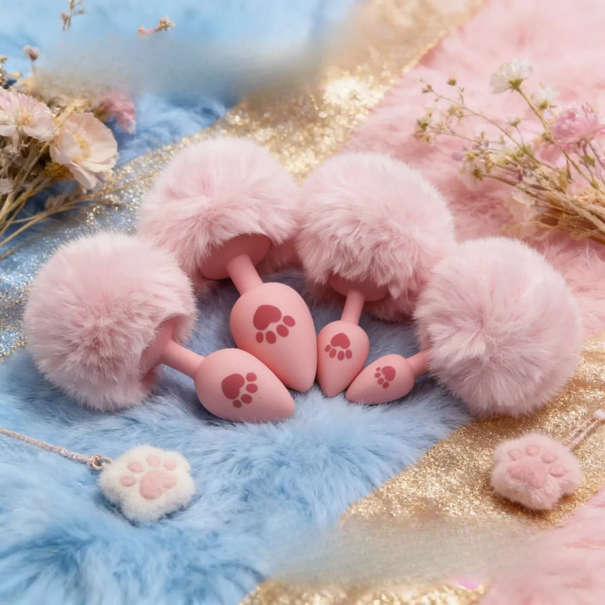 4 ขนาดสีชมพูน่ารัก Cat's PAW พิมพ์ซิลิโคน Anal Plug Soft TAIL BUTT Plug ผู้ใหญ่เกม Anal ลูกปัดเร้าอารมณ์ COSPLAY เพศของเล่นสำหรับผู้หญิง — image 2