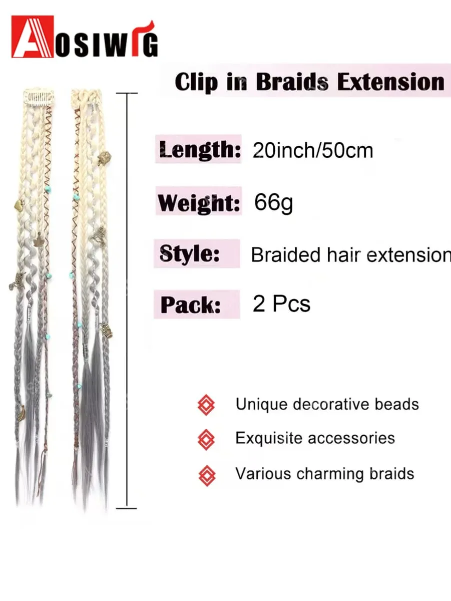 Ombre synthetische Boho-Stil kleine gedrehte geflochtene Haarverlängerungen für Frauen Perücke Zöpfe BB Clip-on Spicy Girl Brown Boxing Braids — image 5
