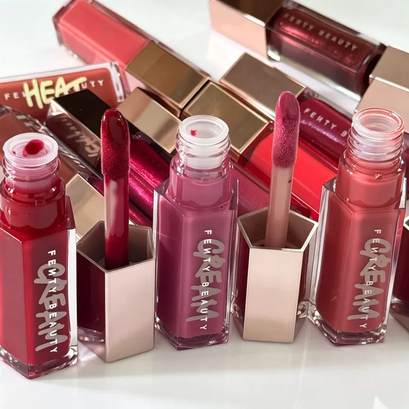 Hot Fenty Beauty Lipgloss Lippenstift Wasserglanz Highlight Mirror Lasting FUSSY HEAT RIRI Funkelnde, charmante, feuchtigkeitsspendende Lippenpflege — image 2