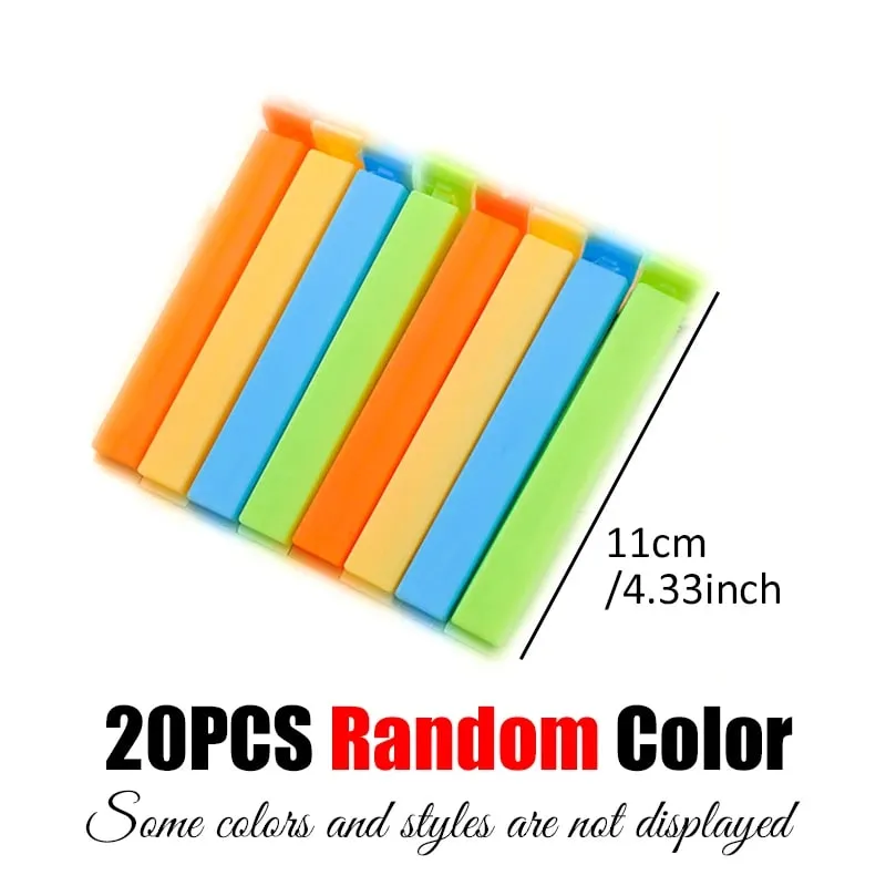 10-20 pz/set Clip di Tenuta Colorata Riutilizzabile Snack di Stoccaggio Sigillante Morsetto Gadget Da Cucina per Il Cibo Conservazione Fresca A Prova di Umidità ZYF — image 11