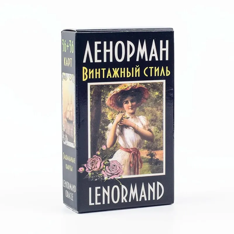 72 stk ЛЕНОРМАН ВИНТАЖНЫЙ СТИЛЬ LENORMAND ORACLE Russian Visions Tarot Divination Fate Deck brætspilskort til familiefest